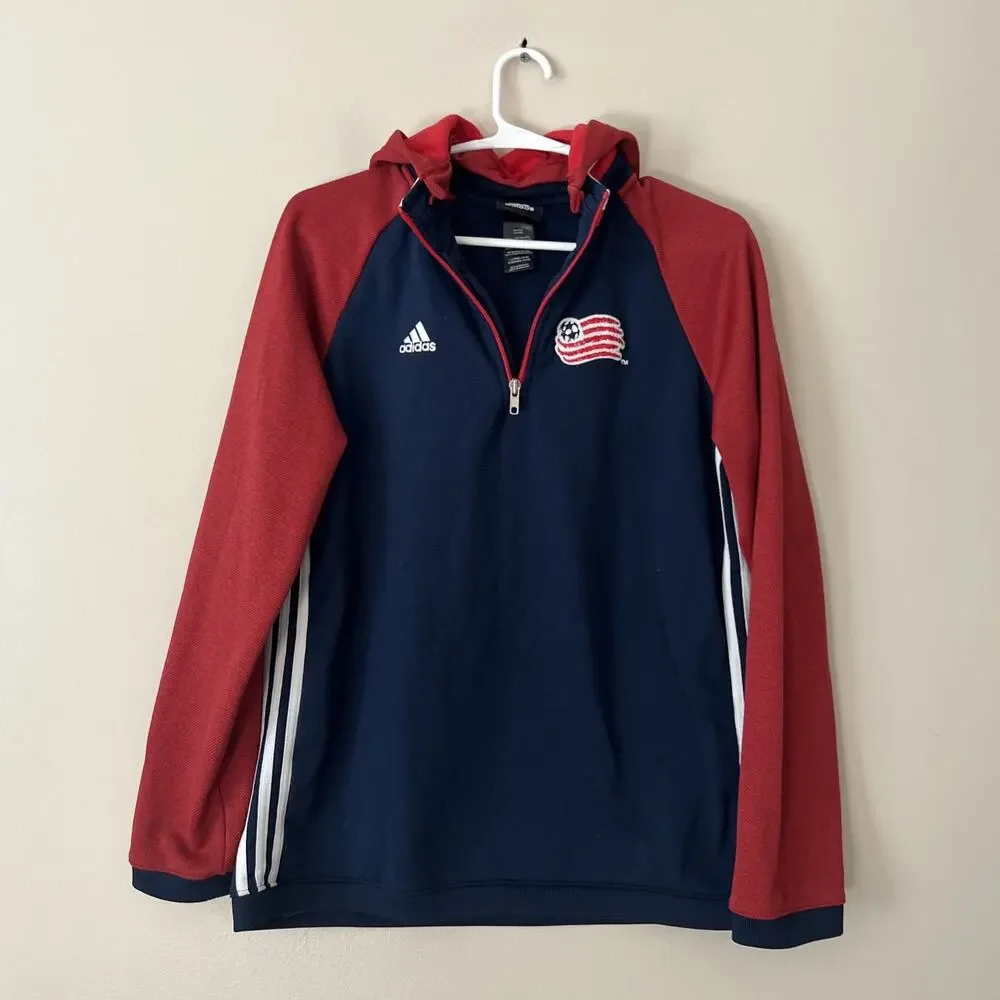Adidas New England Revolution Men’s Large Red/White/Blue quarter zip